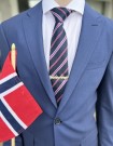 Bergen slipsnål hvit/forgylt thumbnail